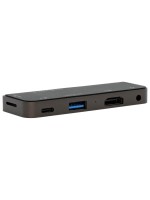 Exsys 5 in 1 USB-C Mini Dockingstation, für Notebook, MacBook, Tablet