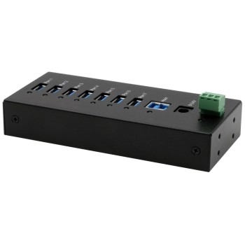 Exsys7-Ports USB 3.2 Gen 1 HUB, 15 KV ESD, Schutz for Wand and DIN-Rail Montage Exsys7-Ports USB 3.2 Gen 1 HUB, 15 KV ESD, Schutz for Wand and DIN-Rail Montage