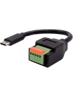 EXSYS EX-49123, USB-C Terminal Block Adap., USB 2.0, 5-pin Terminal Block