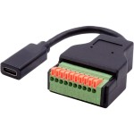 EXSYS EX-49124, USB-C Terminal Block Adap., USB 2.0, 10-pin Terminal Block