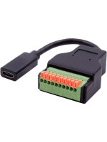 EXSYS EX-49124, USB-C Terminal Block Adap., USB 2.0, 10-pin Terminal Block