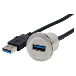 EXSYS EX-49186, Einbau-Adapter USB-A, USB 3.2 Gen1, Buchse-Stecker, 30cm