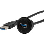 EXSYS EX-49220, Einbau-Adapter USB-A, USB 3.2 Gen1, Buchse-Stecker, 30cm