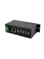 EXSYS EX-6003HMVS-POE, IP USB2.0 Server, PoE, 4x USB 2.0, 15KV ESD, Metallgehäuse