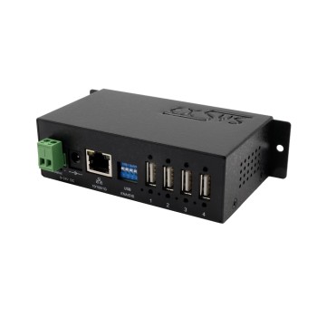 EXSYS EX-6003HMVS-POE-ON, IP USB2.0 Server, PoE, 4x USB 2.0, 15KV ESD, ohne Netzteil