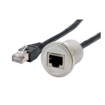 EXSYS EX-49184, RJ45 Einbaubuchse Cat.6, Einbau-Adapter, 30cm, Buchse for Stecker