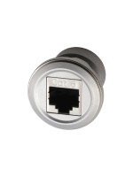EXSYS EX-49196, RJ45 Einbaubuchse Cat.6, Einbau-Adapter Metall