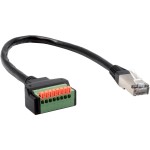 EXSYS EX-49121, Adapter RJ45, Cat.6, RJ45 Stecker zu 8-pin Terminal Block, 30 cm