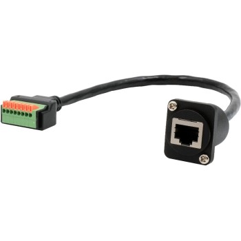 EXSYS EX-49161, D-Typ Adapter RJ45, CAT.5e, RJ45 Stecker for 8-pin Terminal Block, 20 cm