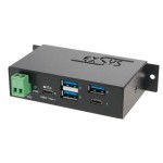 exSys EX-1195HMS, 4x USB 3.0 / 3.1 HUB, mit 7 Ports, CDP + DBP Modus, 7 - 48V