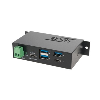 exSys EX-1195HMS, 4x USB 3.0 / 3.1 HUB, mit 7 Ports, CDP + DBP Modus, 7 - 48V exSys EX-1195HMS, 4x USB 3.0 / 3.1 HUB, mit 7 Ports, CDP + DBP Modus, 7 - 48V