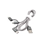Exsys Câble chargeur USB USB A - Micro-USB B/Lightning/USB C 1 m