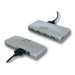 exSys EX-1163V, 4x USB 2.0, verschraubbar, avec alimentation, argent