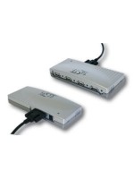 exSys EX-1163V, 4x USB 2.0, verschraubbar, avec alimentation, argent