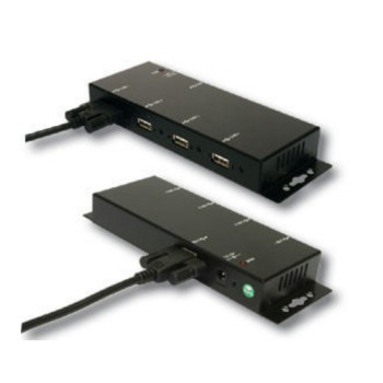 exSys EX-1166HMV, 4x USB 2.0, verschraubbar, metall, with power supply exSys EX-1166HMV, 4x USB 2.0, verschraubbar, metall, with power supply