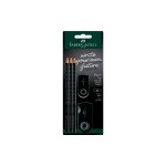Faber-Castell Bleistift Grip 2001 Sleeve, Härte:B, 3 Bleistifte, 1 Radierer,1 Spitzer