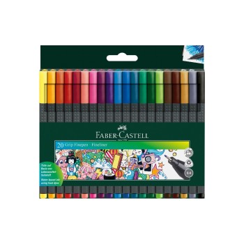 Faber-Castell Fineliner Jeu de poignées 0.4 mm, 20 pièces Faber-Castell Fineliner Jeu de poignées 0.4 mm, 20 pièces