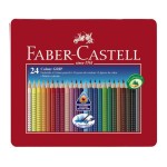 FABER-CASTELL Buntstifte COLOUR GRIP 2001, 24er Metalletui, dreieckig, couleur lackiert