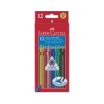 FABER-CASTELL Buntstifte COLOUR GRIP, 12er Kartonetui, dreieckig,