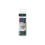 FABER-CASTELL MULTIMARK CD-Marker S, 4er Etui, permanent, ideal für OHP-Folien,