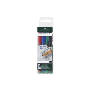 Faber-Castell Marqueur CD/DVD Multimarker F permanent Caisse de 4 Faber-Castell Marqueur CD/DVD Multimarker F permanent Caisse de 4