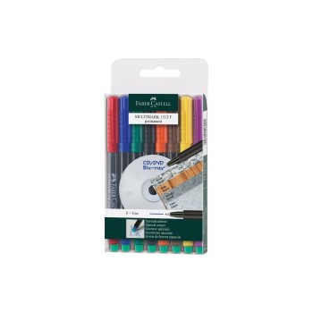 Faber-Castell Marqueur CD/DVD Multimarker F permanent Caisse de 8 Faber-Castell Marqueur CD/DVD Multimarker F permanent Caisse de 8
