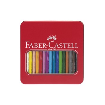 FABER-CASTELL Jumbo GRIP Farbstifte, 16er Metalletui, dreieckig, FABER-CASTELL Jumbo GRIP Farbstifte, 16er Metalletui, dreieckig,