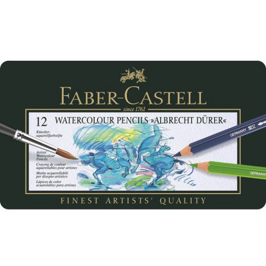 FABER-CASTELL A. Dürrer Aquarellfarbstifte, 12er Metalletui