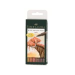 FABER-CASTELL PITT Artist Pen Etui Terra, pigmentierte Zeichentusche