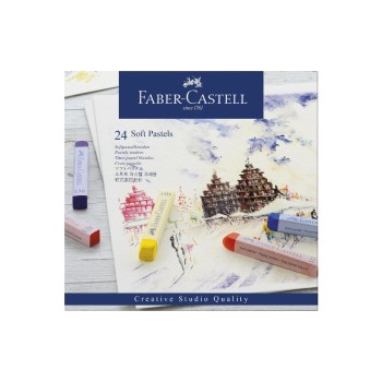 FABER-CASTELL Softpastellkreide STUDIO, 24er Kartonetui, FABER-CASTELL Softpastellkreide STUDIO, 24er Kartonetui,