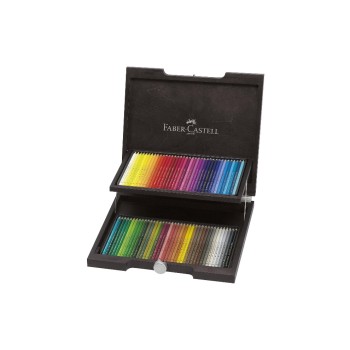 FABER-CASTELL 72er Polychromos Farbstifte, im Holzkoffer
