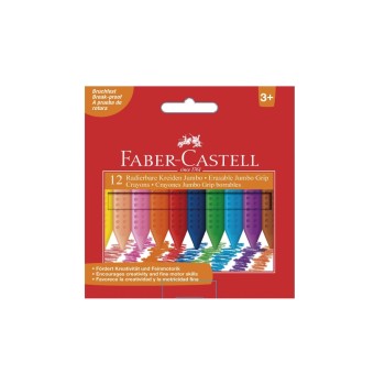 Faber-Castell Crayon craie Jumbo Grip 12 pièces Faber-Castell Crayon craie Jumbo Grip 12 pièces