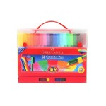 FABER-CASTELL Filzstift 60 Stifte, im Koffer, auswaschbar aus Textilien