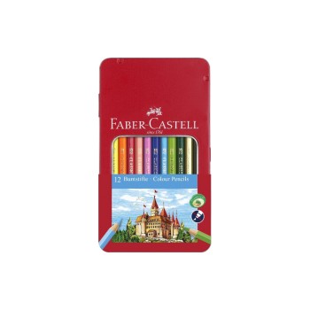 Faber-Castell Crayons de couleur Hexagonal 12 boîtier métallique Faber-Castell Crayons de couleur Hexagonal 12 boîtier métallique