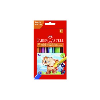 FABER-CASTELL Farbstifte dreikant Jumbo, 12er Metalletui