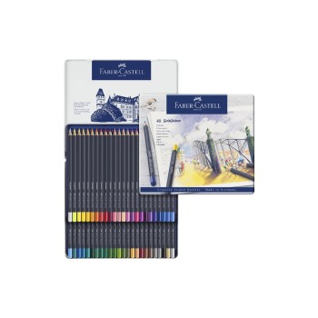 Faber-Castell Crayons de couleur Goldfaber 48 boîtier métallique Faber-Castell Crayons de couleur Goldfaber 48 boîtier métallique