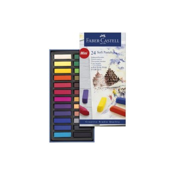Faber-Castell Craie pastel douce Mini 24er, Multicolore Faber-Castell Craie pastel douce Mini 24er, Multicolore