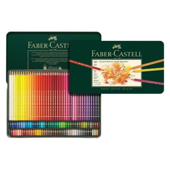 Faber-Castell Crayons de couleur Polychromos Boîtier métallique 120