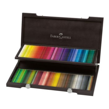 Faber-Castell Crayons de couleur Polychromos 120 caisse en bois Faber-Castell Crayons de couleur Polychromos 120 caisse en bois