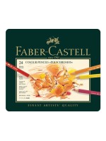 Faber-Castell Crayons de couleur Polychromos Boîtier métallique de 24 pièces