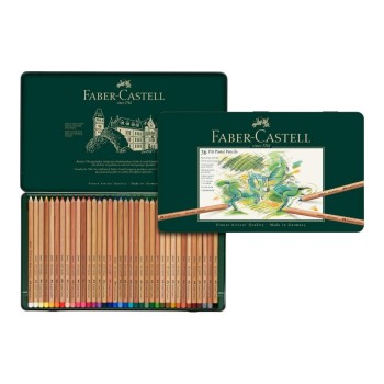 Faber-Castell Crayons de couleur Pitt Pastel 36 Boîtier en métal Faber-Castell Crayons de couleur Pitt Pastel 36 Boîtier en métal