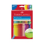 Faber-Castell Crayons de couleur Colour Grip Etui en carton de 36 pièces