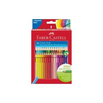 Faber-Castell Crayons de couleur Colour Grip Etui en carton de 36 pièces Faber-Castell Crayons de couleur Colour Grip Etui en carton de 36 pièces