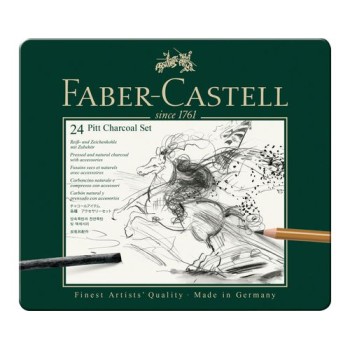 Faber-Castell Stylo graphite Pitt Boîtier métallique de 24 pièces Faber-Castell Stylo graphite Pitt Boîtier métallique de 24 pièces