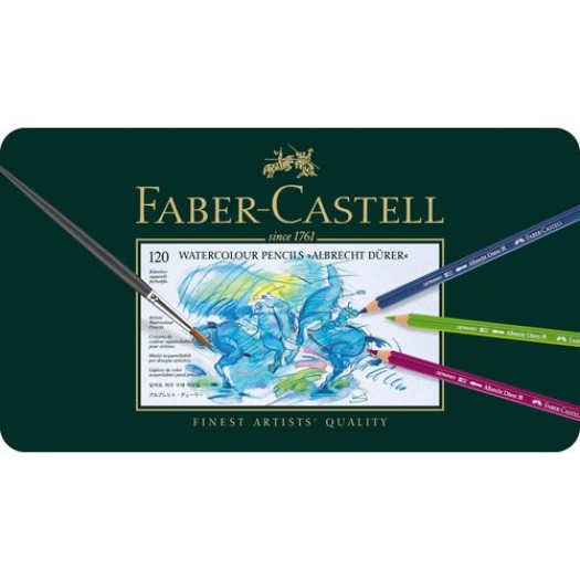 Faber-Castell Crayons aquarelle de couleur Albrecht Dürer Boîtier métallique 120