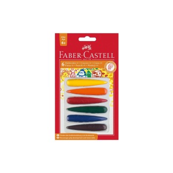 Faber-Castell Crayon craie Fingers 6 crayons de couleur Faber-Castell Crayon craie Fingers 6 crayons de couleur
