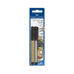 Faber-Castell Feutres de coloriage Pitt Artist Pen Or, Argent, Argent