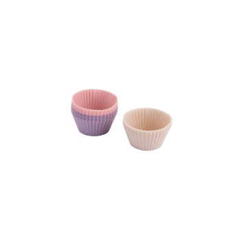Fackelmann x Pamela Reif Muffinförmchen, 12 Stk.pastell rosa, lavendel, past. beige