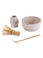 Fackelmann Set de matcha Fair, Céramique / bambou