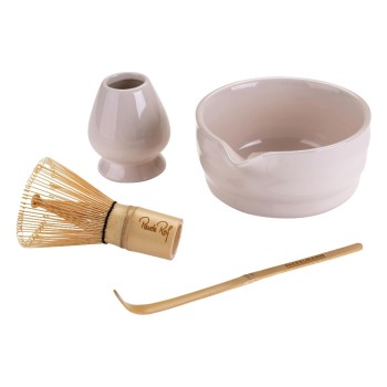 Fackelmann x Pamela Reif Matcha Set, 4-tlg. Keramik, Bambus 100% FSC